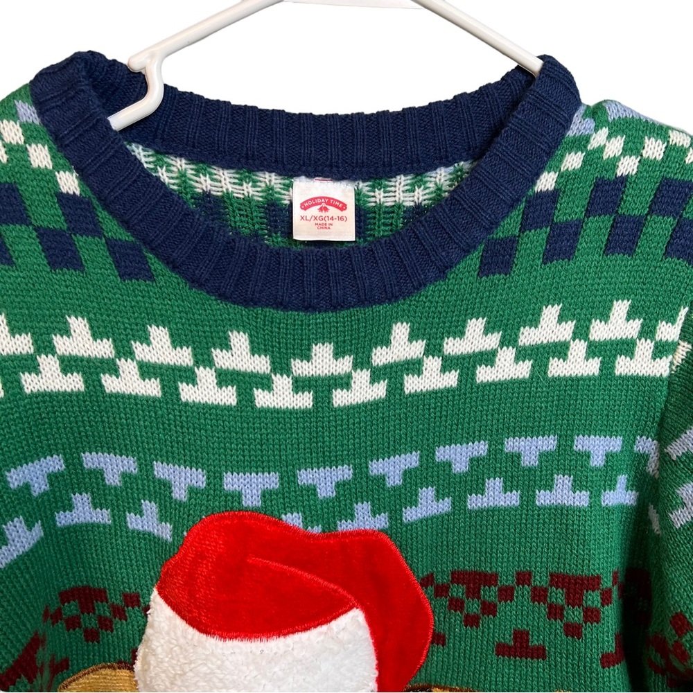 Holiday Time Multicolored Meowy Christmas Sweater XL nwt - Picture 2 of 6